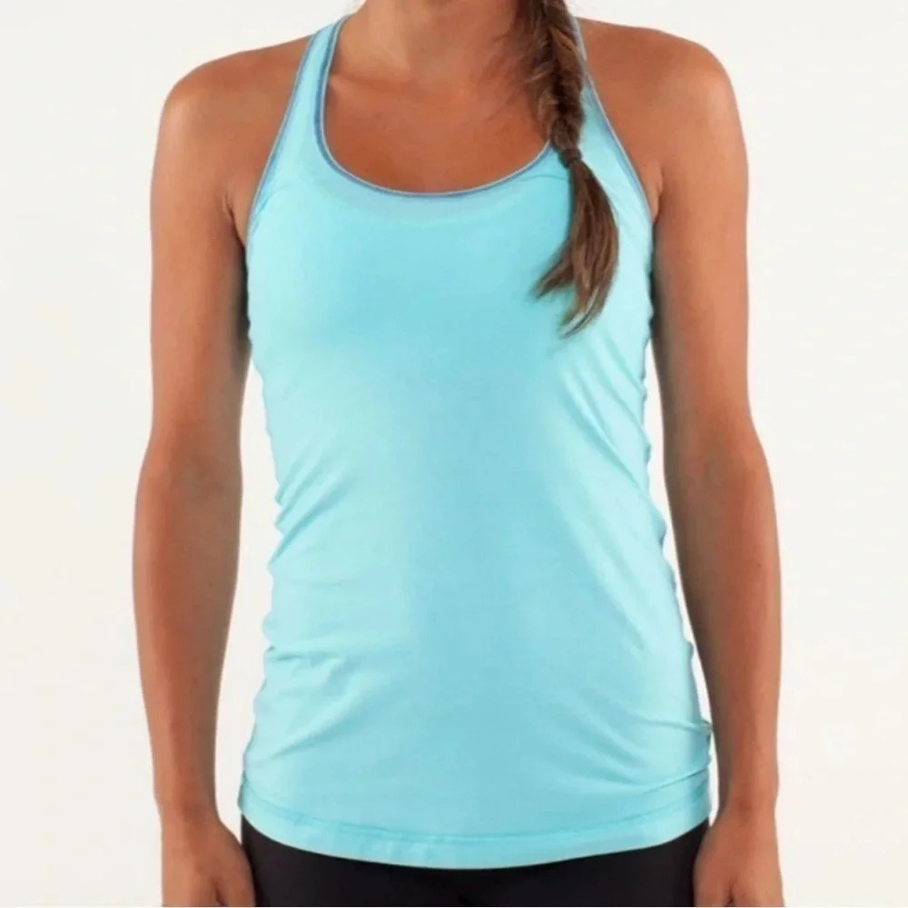 LULULEMON | COOL RACEBACK ANGLE BLUE  TANK